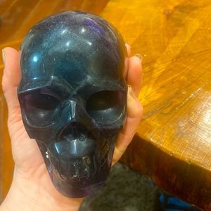 fluorite skull. Rainbow